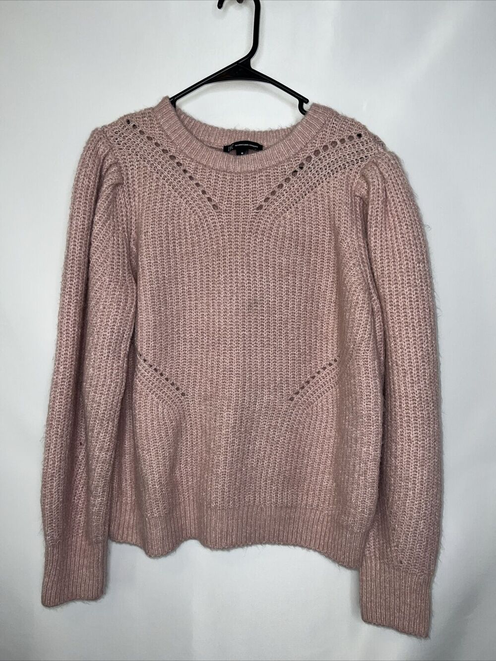 INC International Concepts Sweater Womens Size Medium Pink Tight Knit
